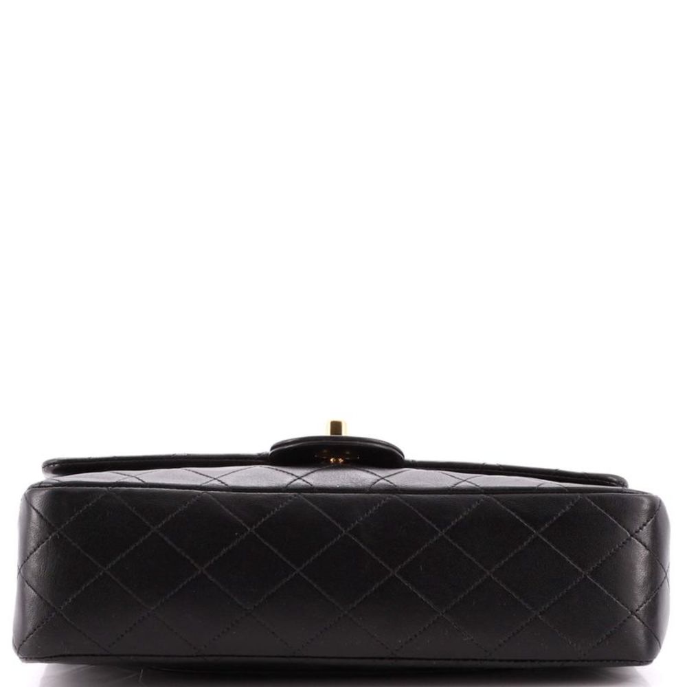 Chanel Vintage Classic Double Flap Bag Quilted Lambskin Medium Black - Picture 5 of 9